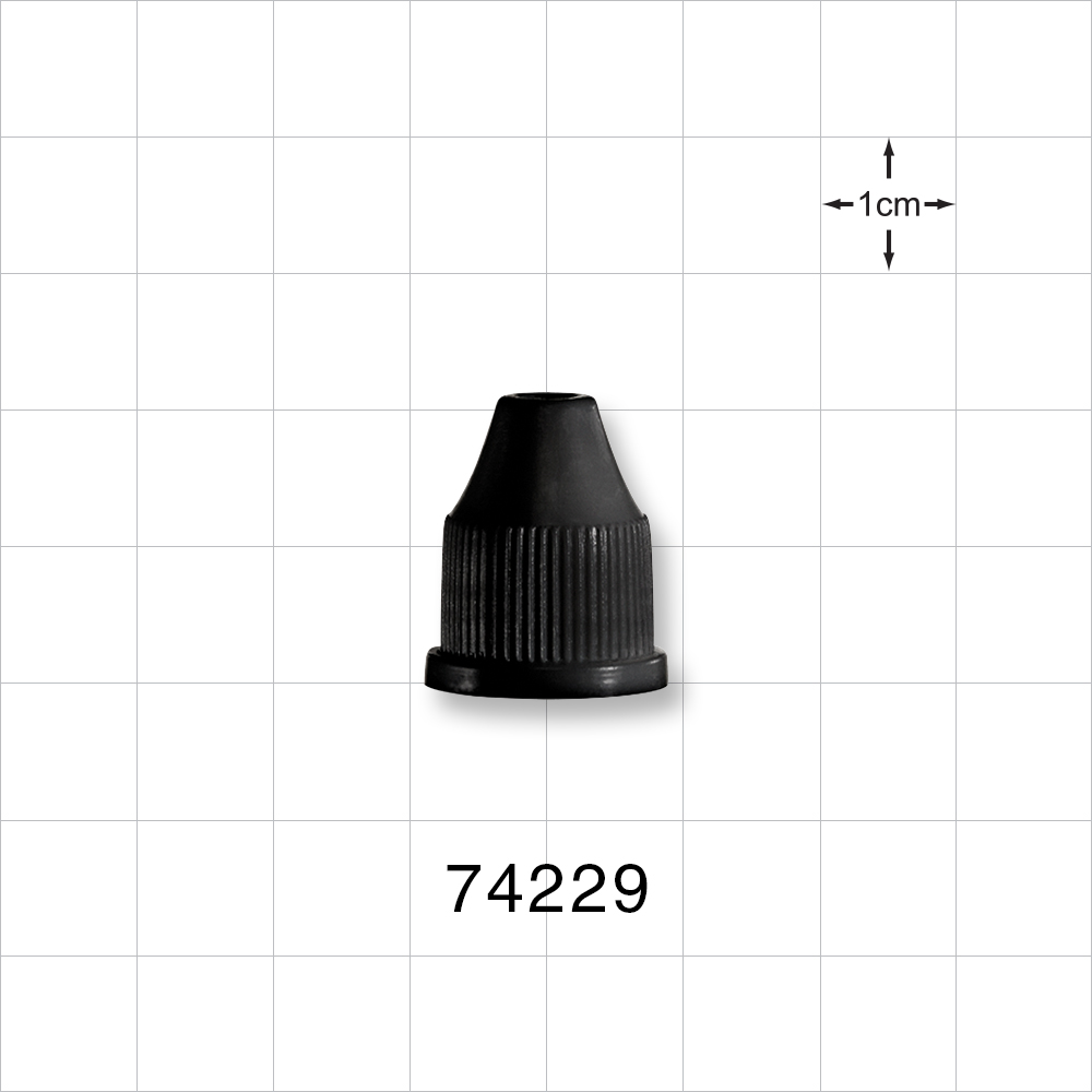 Ribbed Screw Cap, Black for 74225 and 74226