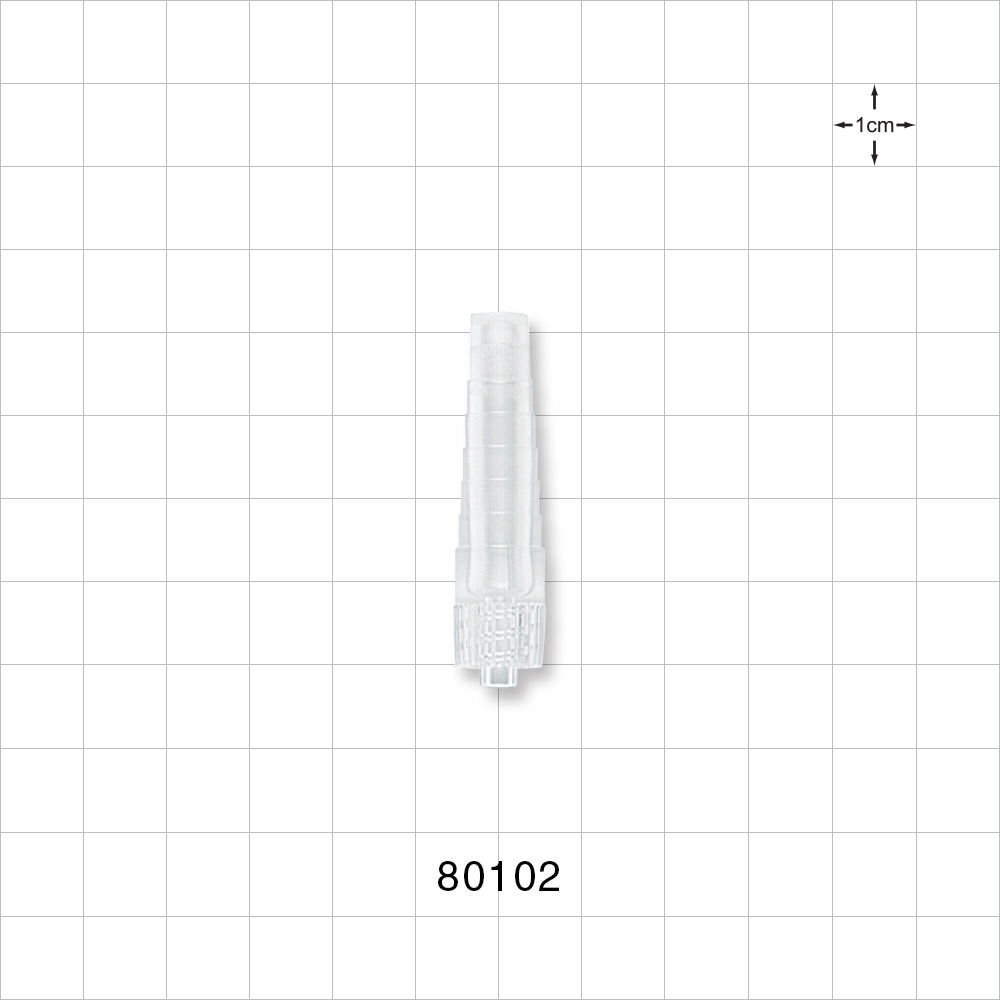 Male Luer Lock, Tubing Port, Clear