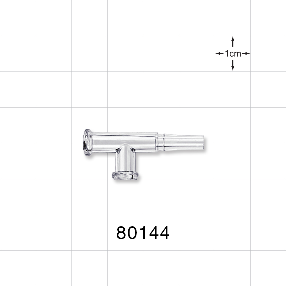 T Connector, 2 Female Luer Locks, Male Luer Slip