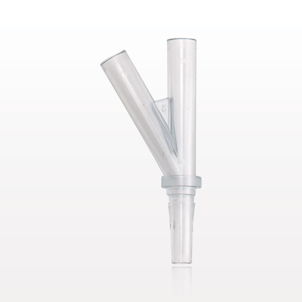 Y Connector, 2 Female Luer Slips, Male Luer Slip, Natural