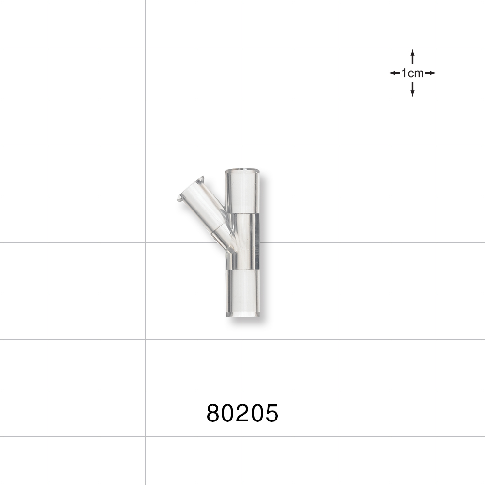 Y Connector, Female Luer Lock, Tubing Ports, Natural