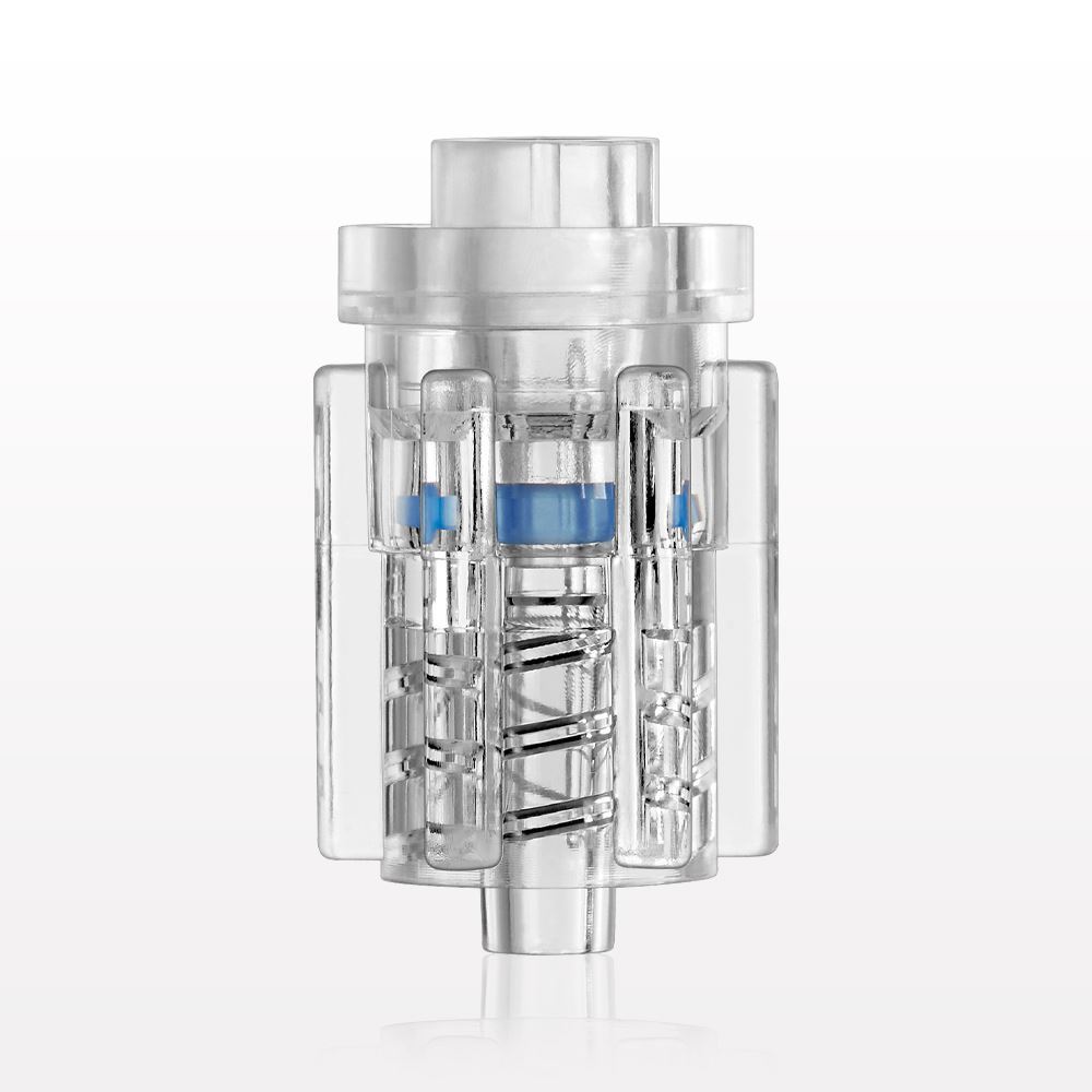 High Pressure Rotating Male Luer Lock, Tubing Port, Clear