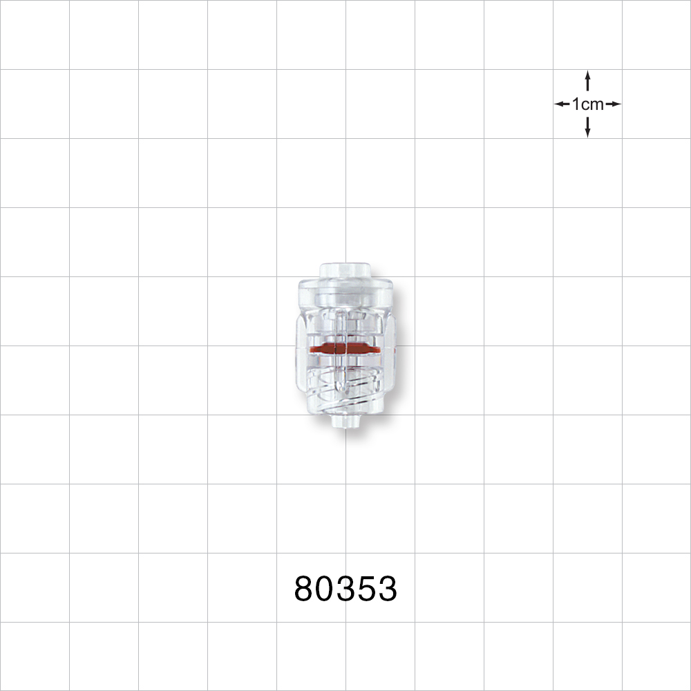 High Pressure Rotating Male Luer Lock, Tubing Port, Clear
