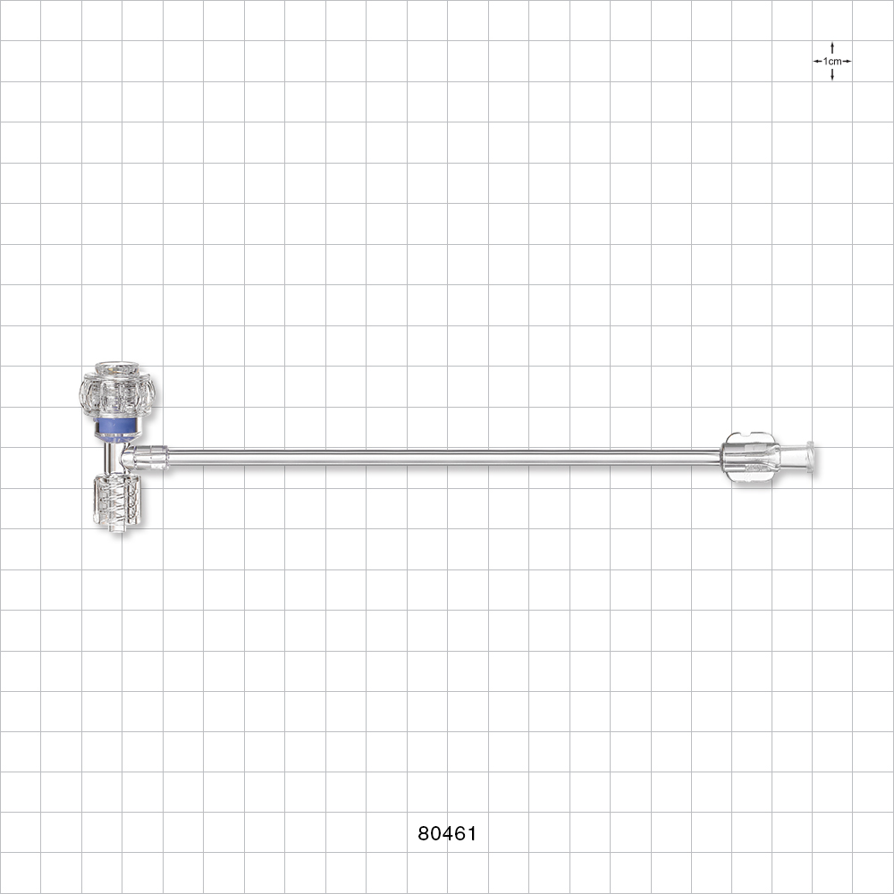 Extension Line, Tuohy Borst Adapter with Swivel Male Luer Lock to Female Luer Lock and Male Luer Cap