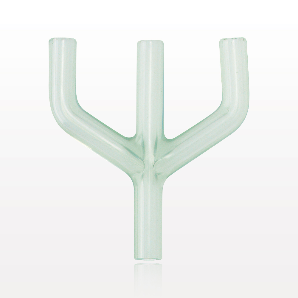 Y Connector, 3-Way, Parallel, Tubing Ports, Natural
