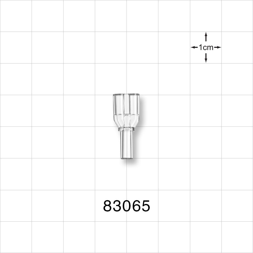 Y Connector, Parallel, Tubing Ports, Clear