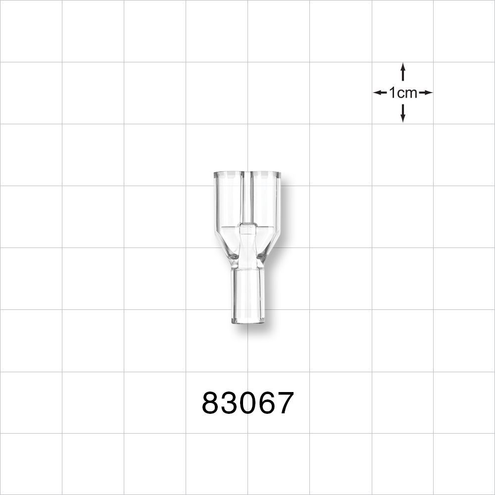 Y Connector, Parallel, Tubing Ports, Clear