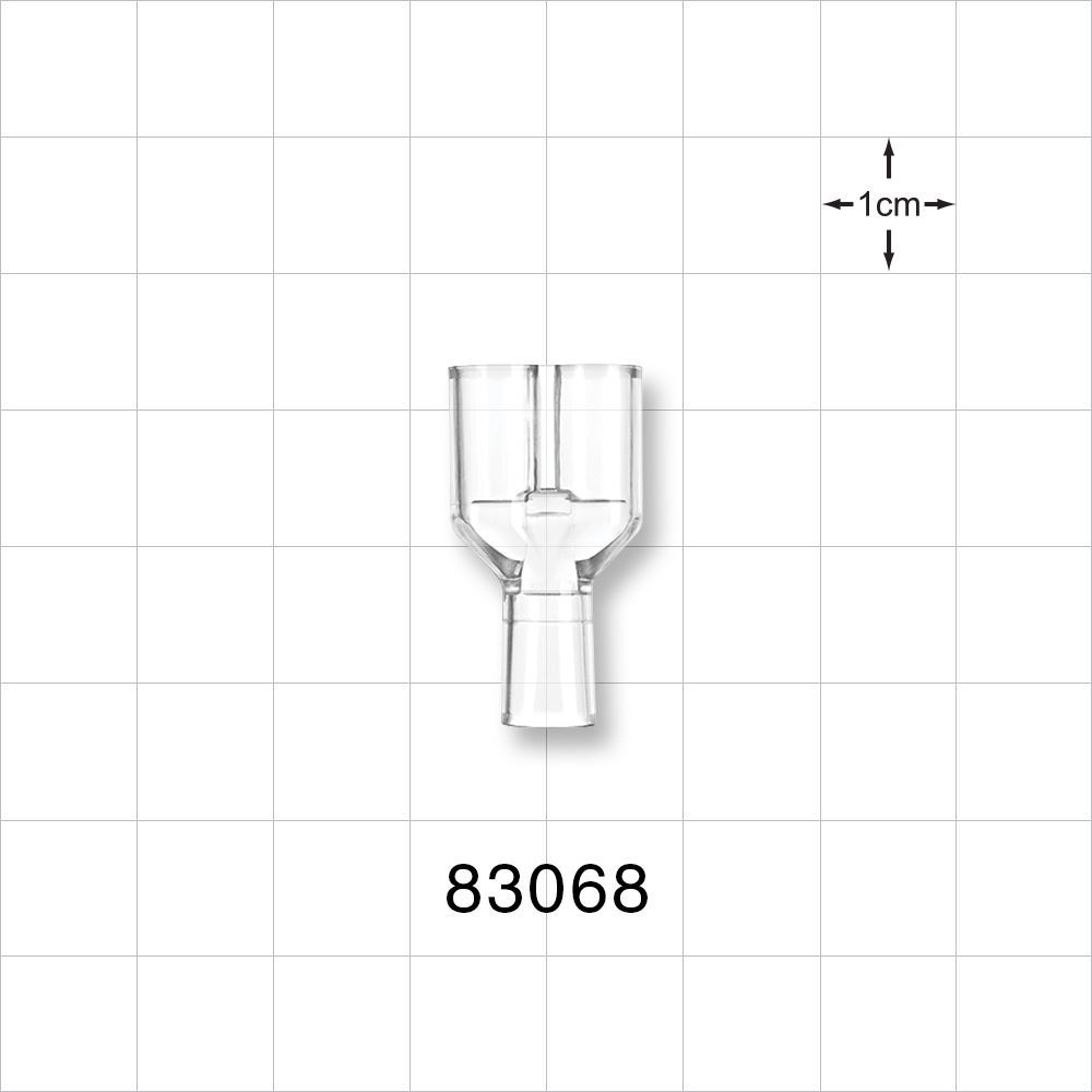 Y Connector, Parallel, Tubing Ports, Clear