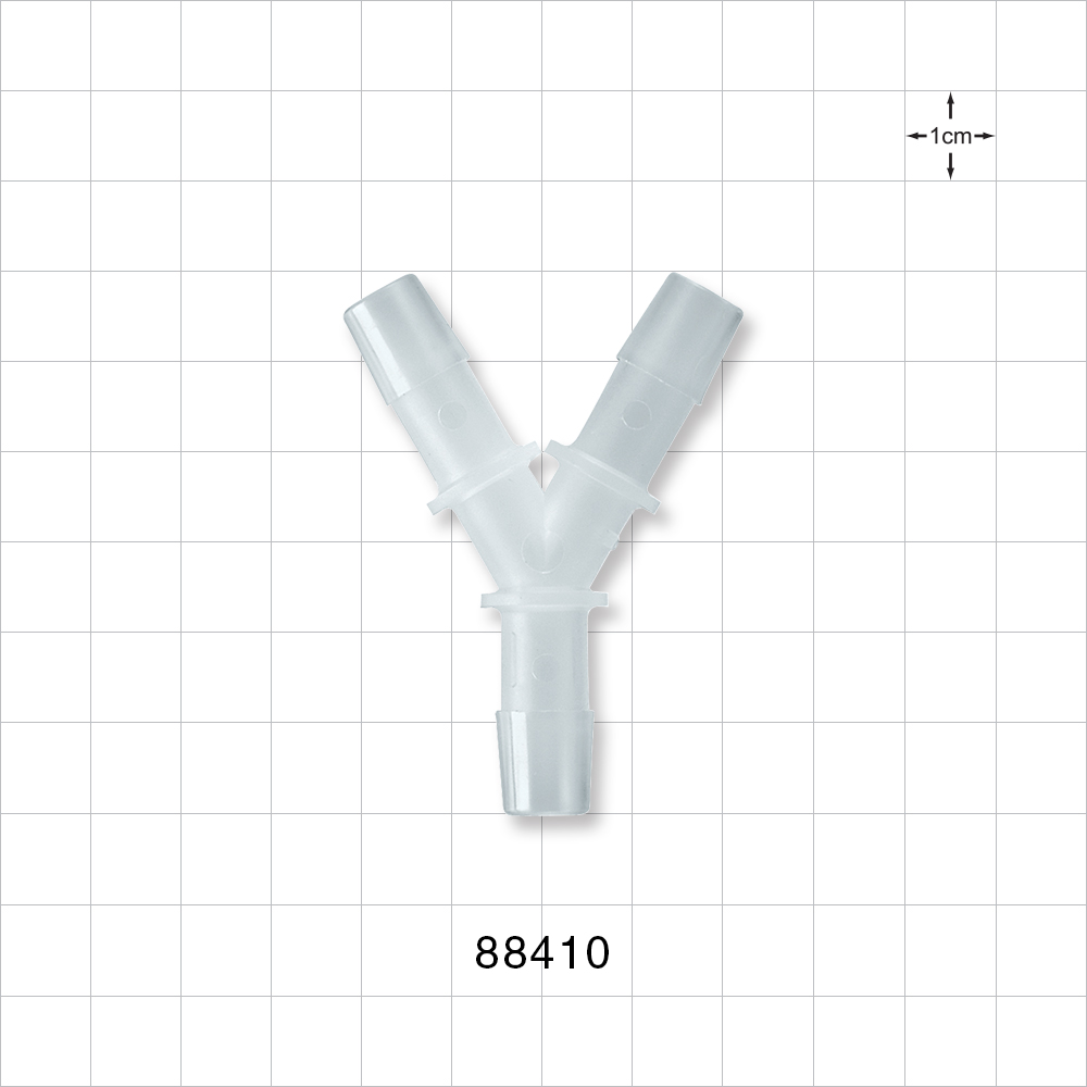 Y Connector, Barbed, Natural