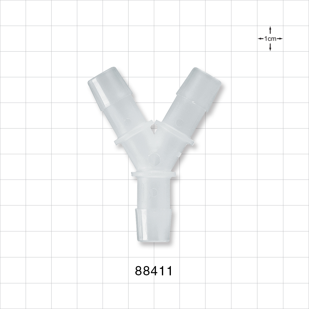 Y Connector, Barbed, Natural