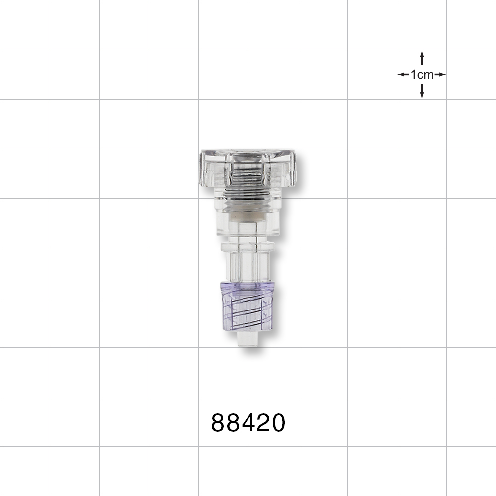 Hemostasis Valve Straight Connector, Male Luer Spin Lock