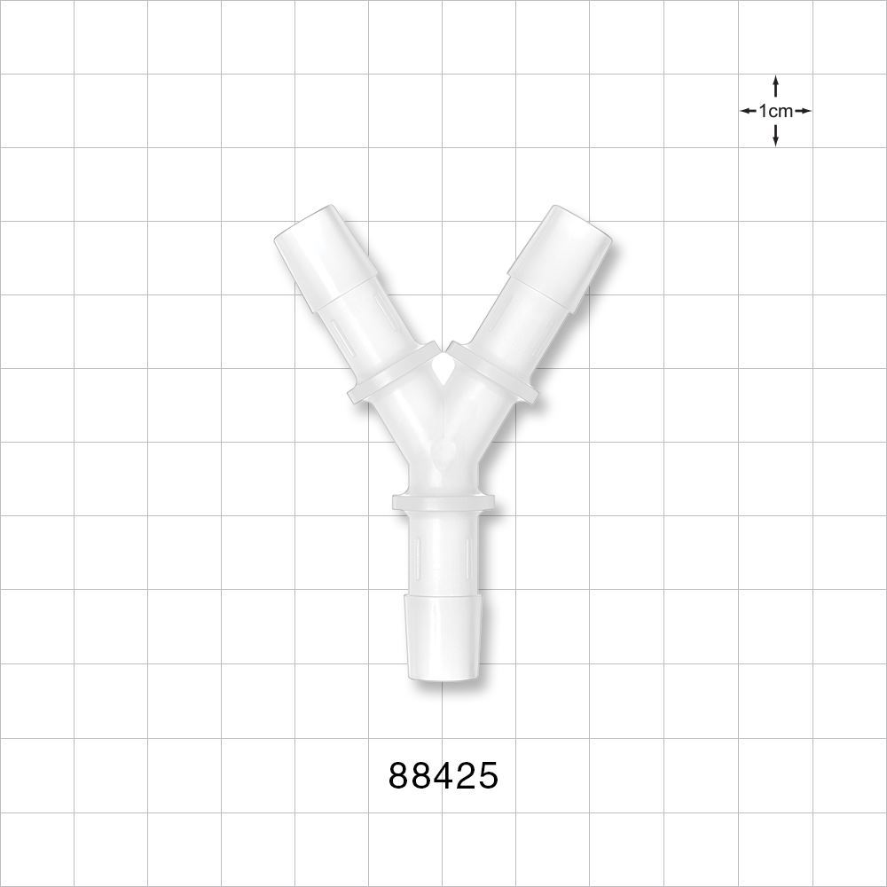 Y Connector, Barbed, Natural