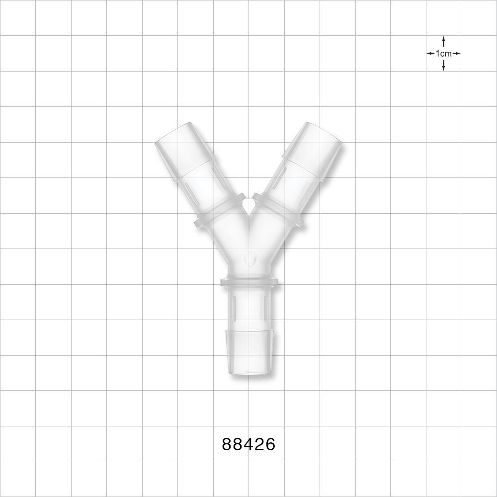 Y Connector, Barbed, Natural