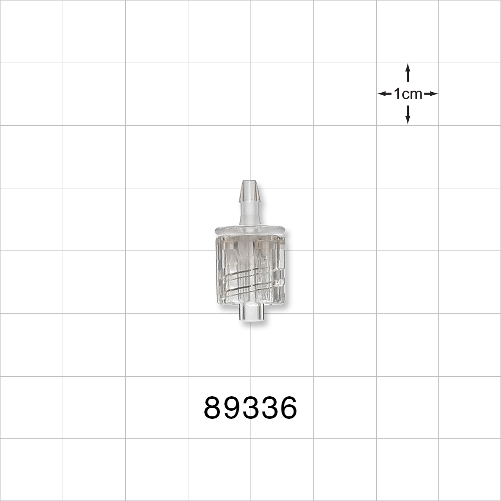 Male Luer w/Spin Lock, Barbed, Clear