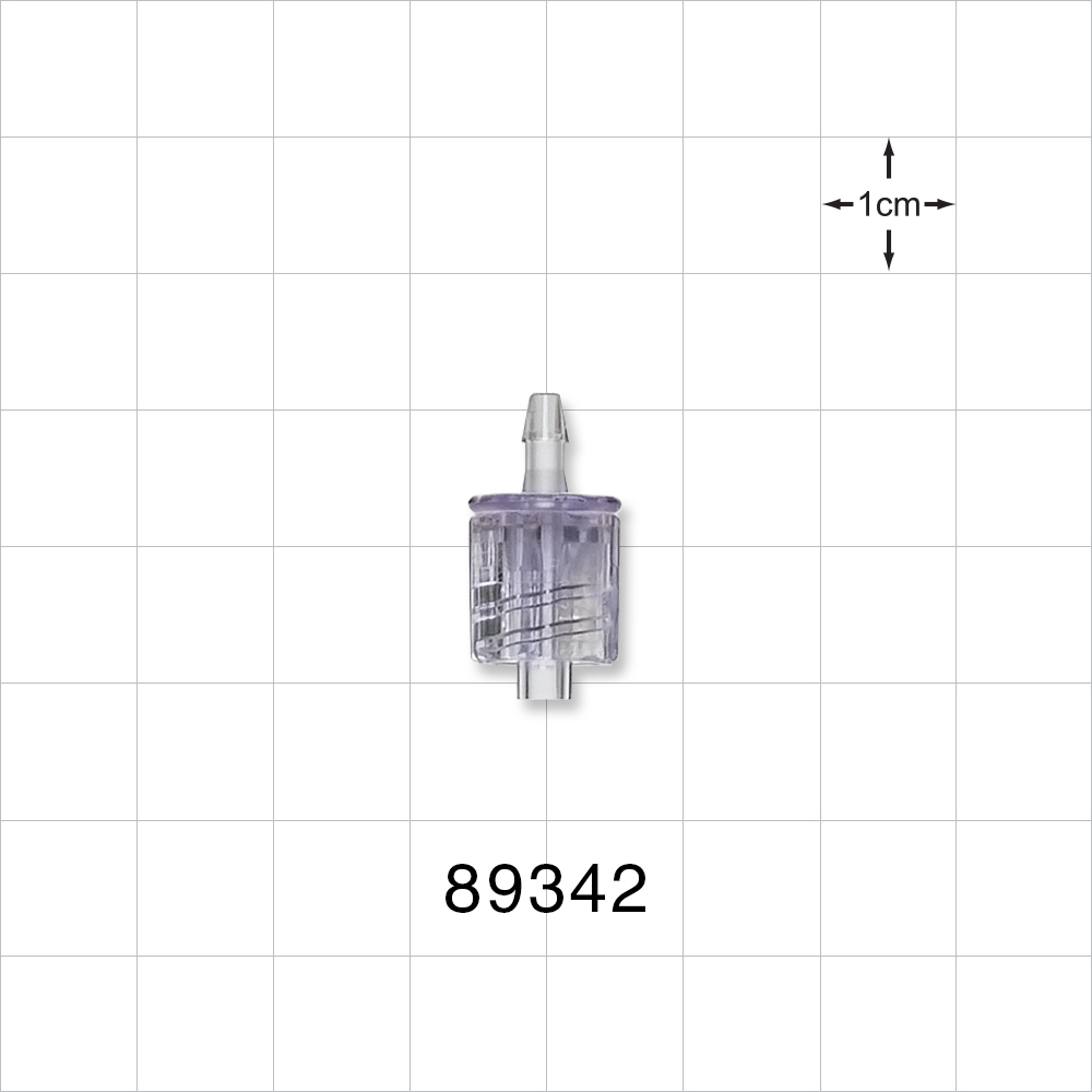 Male Luer w/Spin Lock, Barbed, Clear