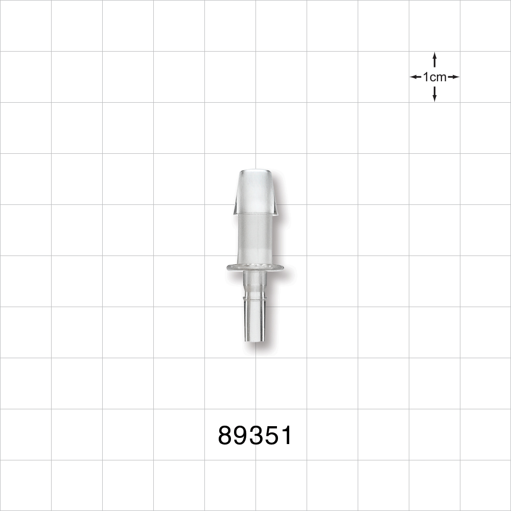 Male Luer Slip, Barbed, Clear