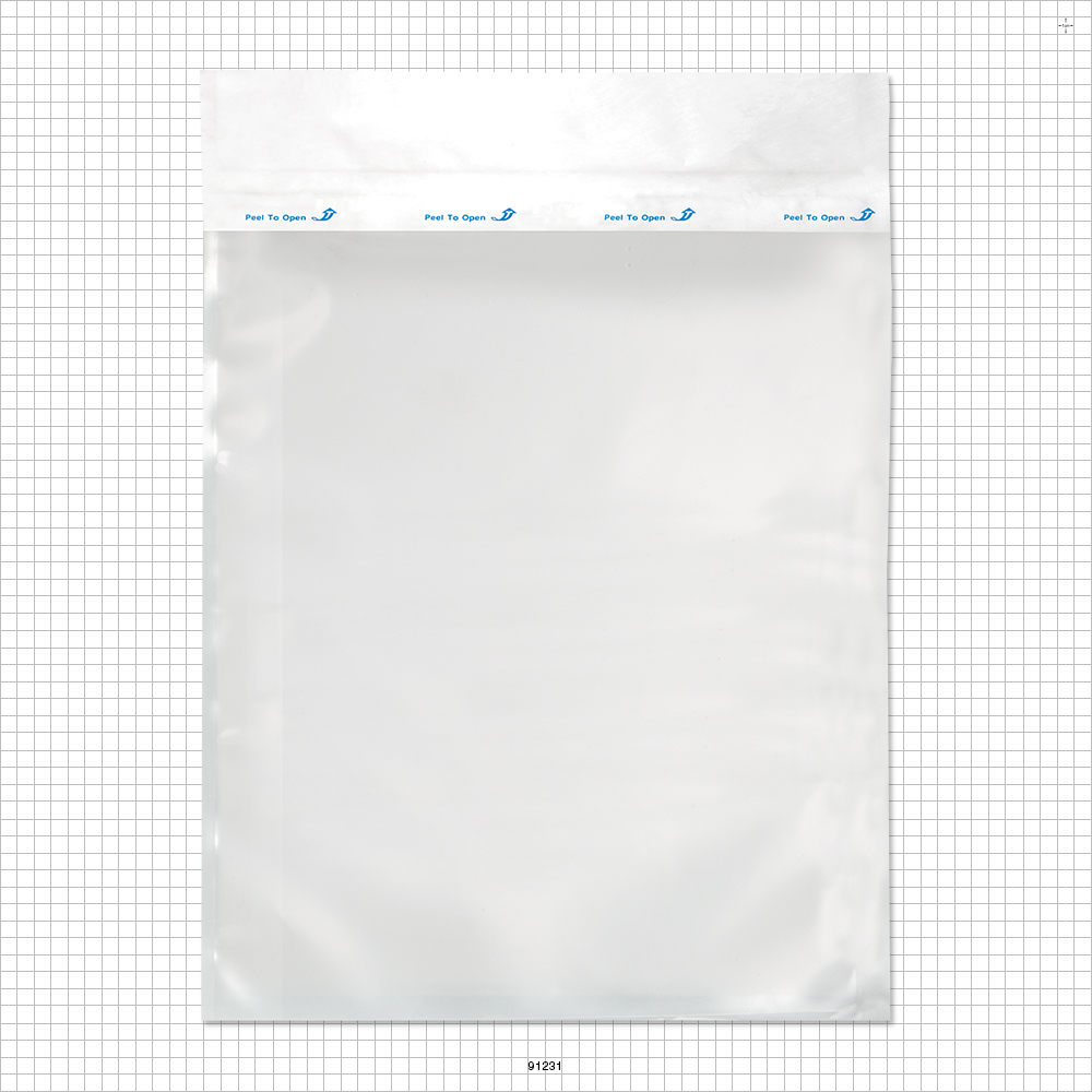 Sterilization Pouch, Peelable Style, Heat Sealable w/Header