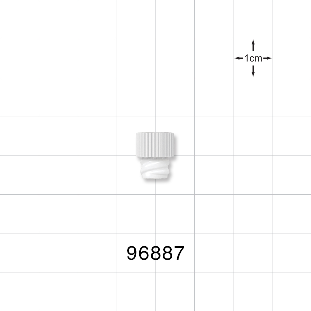 Male Luer Cap, Vented, White