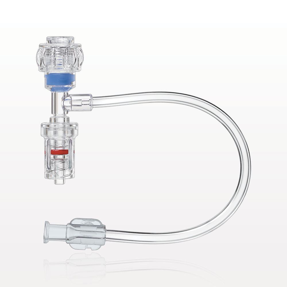 Extension Line, Hemostasis Valve with Rotating Male Luer Lock to Female Luer Lock