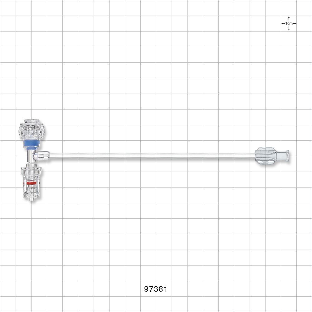 Extension Line, Hemostasis Valve with Rotating Male Luer Lock to Female Luer Lock