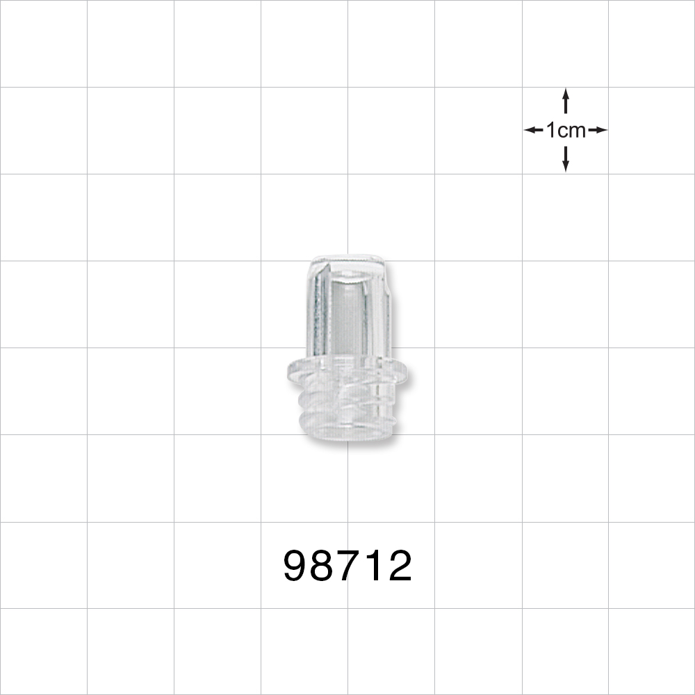 Large-Bore Female Cap, Non-Vented, Clear