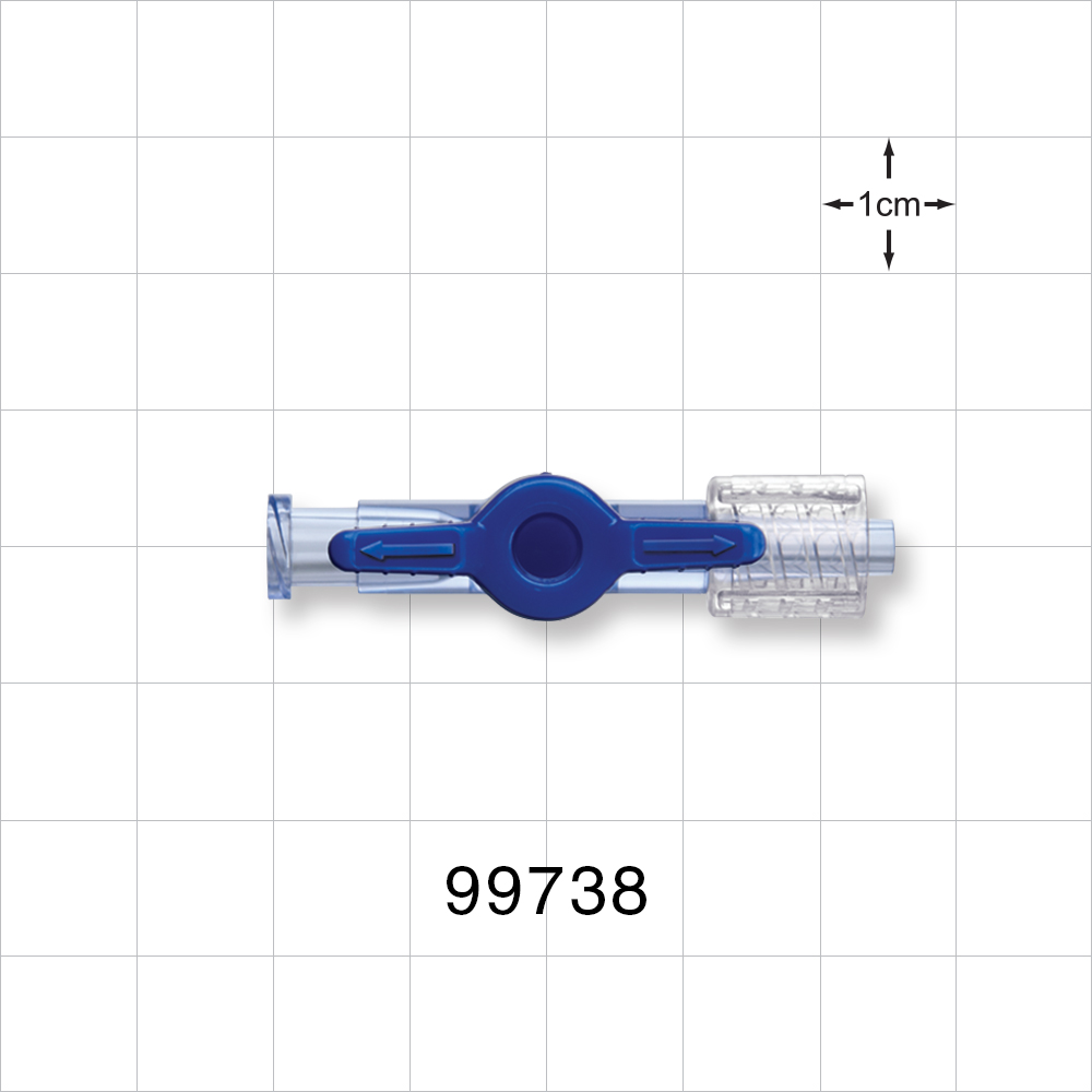 1-Way Stopcock, Female Luer Lock, Swivel Male Luer Lock