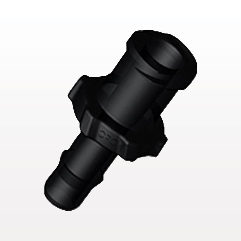 Female Luer Lock, Barbed, Black, 100/Bag