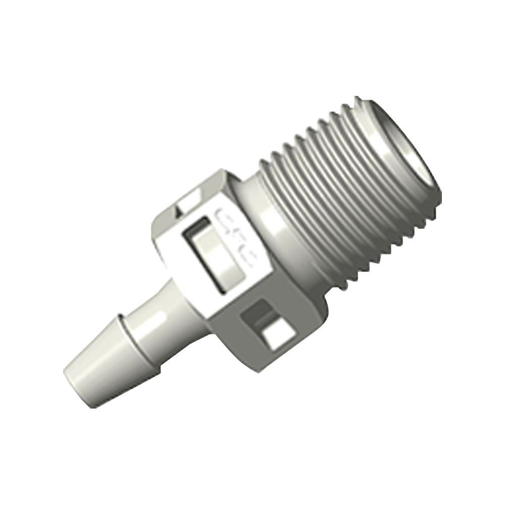 Threaded Connector, Barbed, Natural