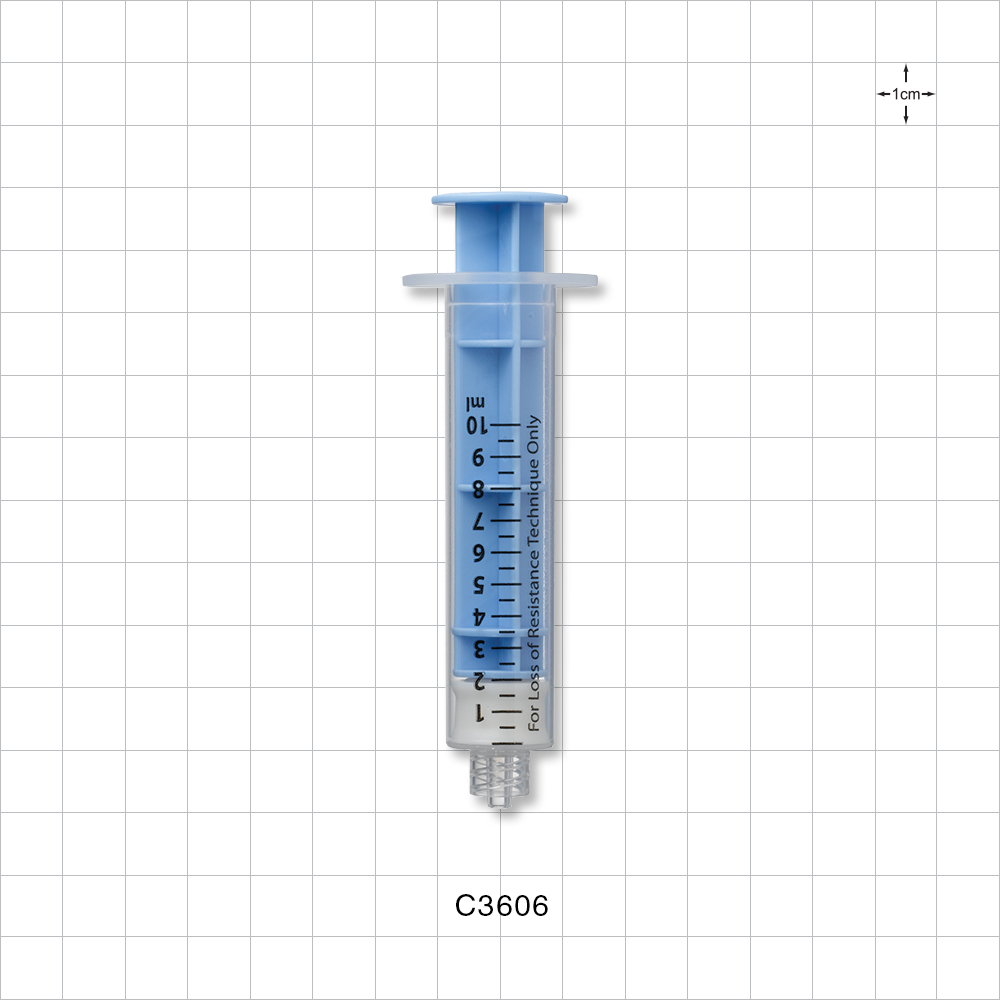 Loss of Resistance (LOR) Syringe, Male Luer Lock