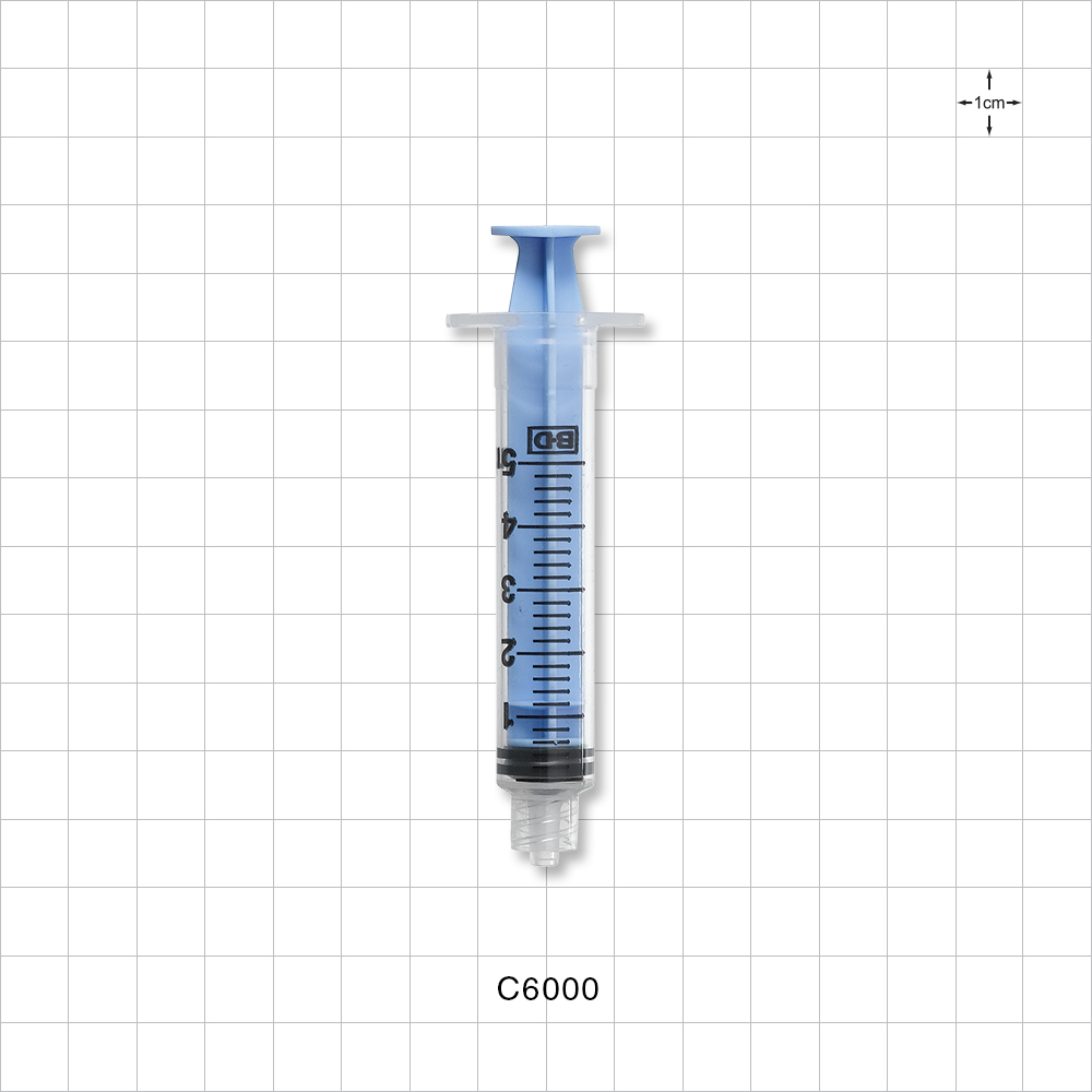 Syringe, Male Luer Lock, Light Blue