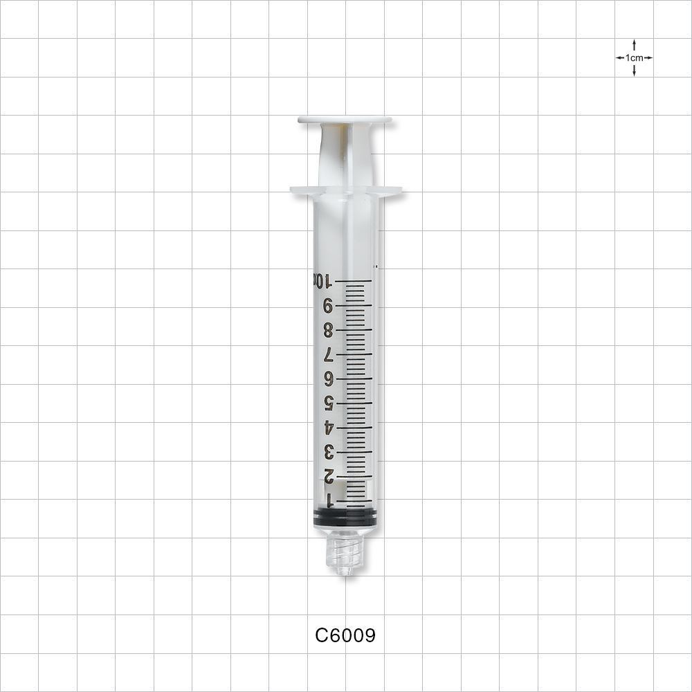 Syringe, Male Luer Lock, White