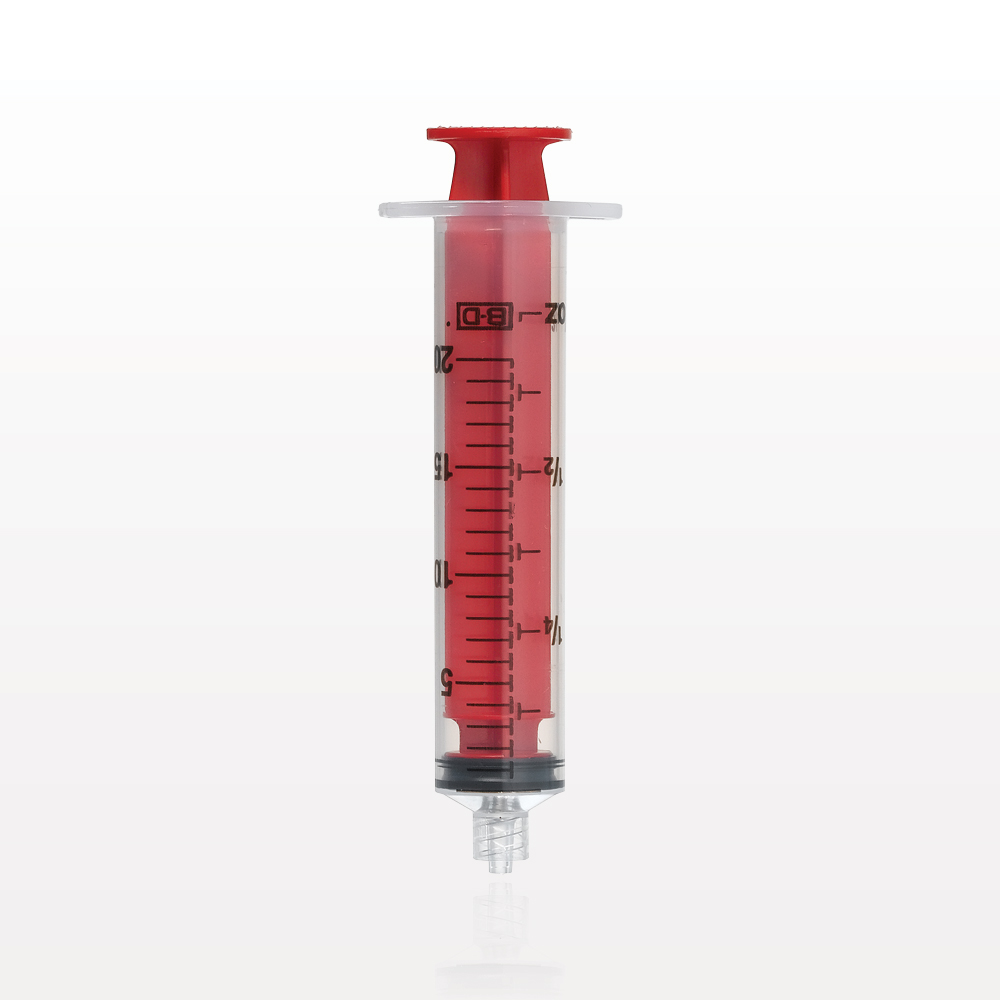 Syringe, Male Luer Lock, Red