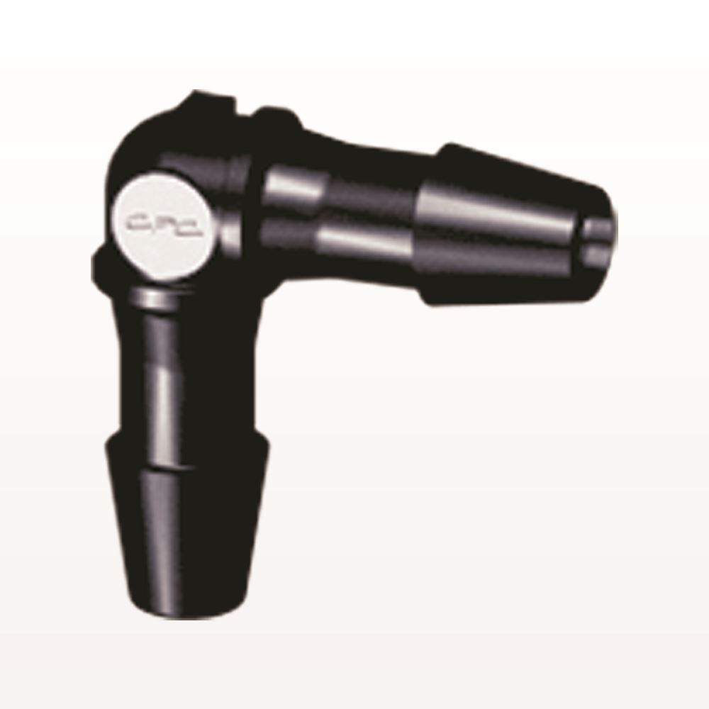 Elbow Connector, Barbed, Black, 100/Bag