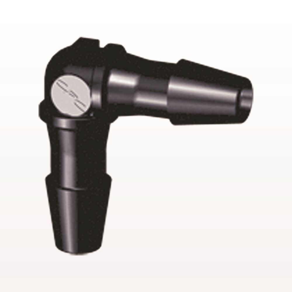 Elbow Connector, Barbed, Black, 100/Bag