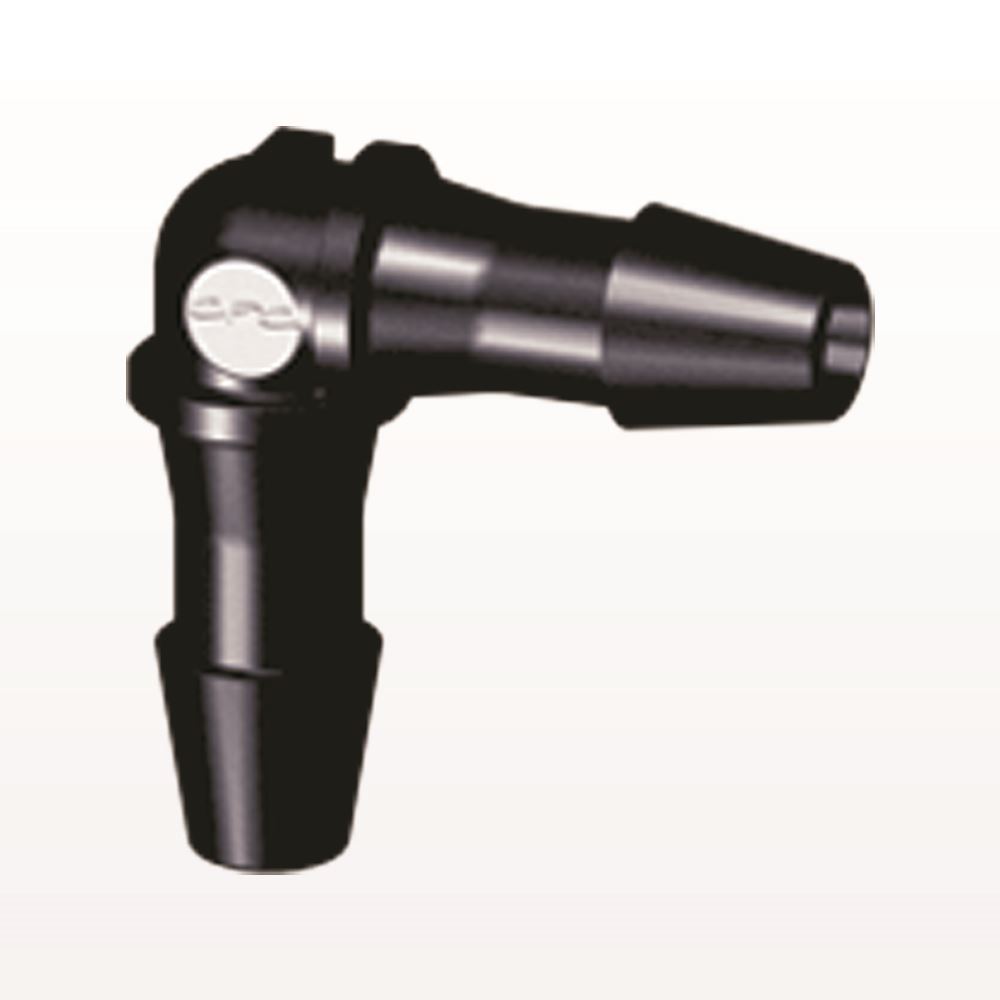 Elbow Connector, Barbed, Black, 100/Bag