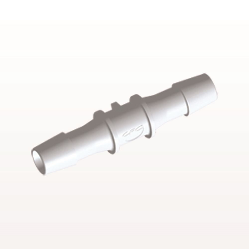 Straight Connector, Barbed, White, 100/Bag