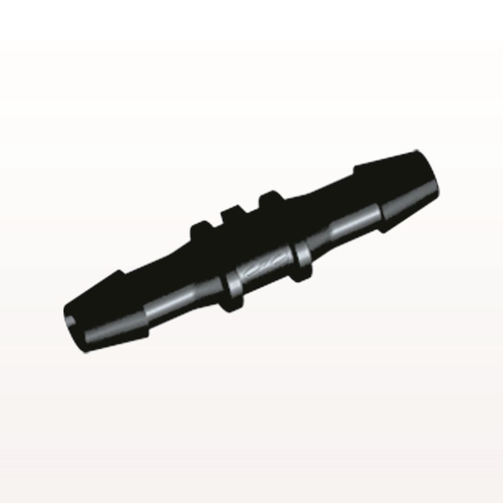 Straight Connector, Barbed, Black, 100/Bag,