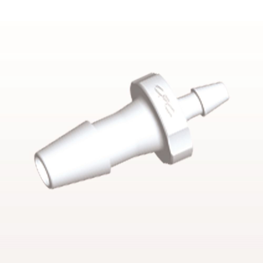 Straight Connector, Reducer, Barbed, White, 100/Bag