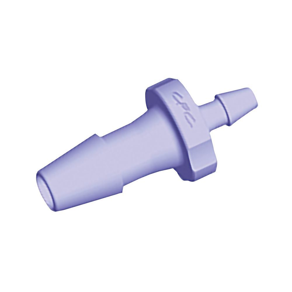 Straight Connector, Reducer, Barbed, Natural, 100/Bag