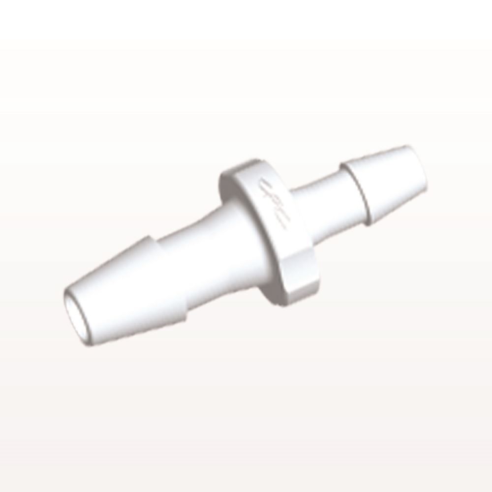 Straight Connector, Reducer, Barbed, White, 100/Bag