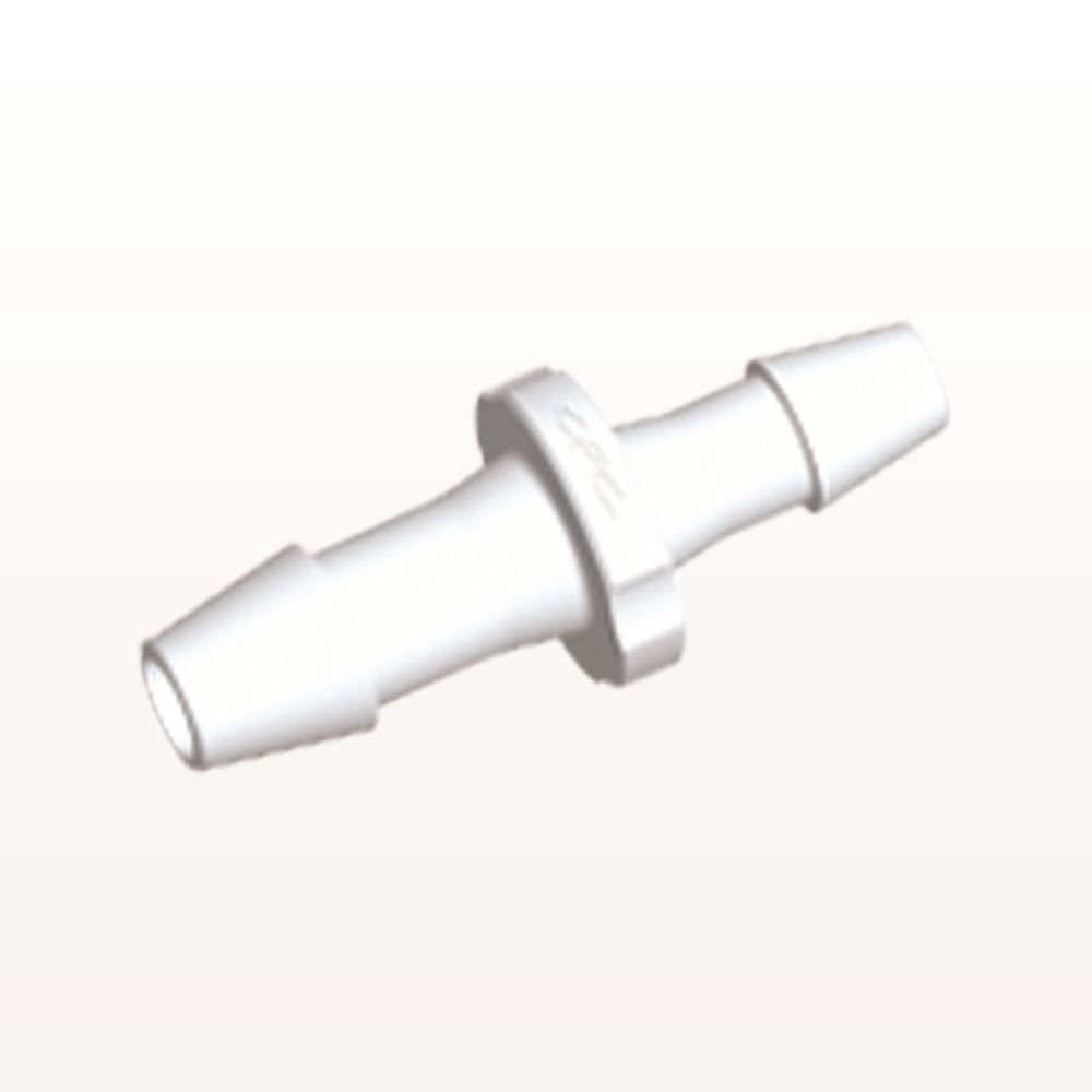 Straight Connector, Reducer, Barbed, White, 100/Bag