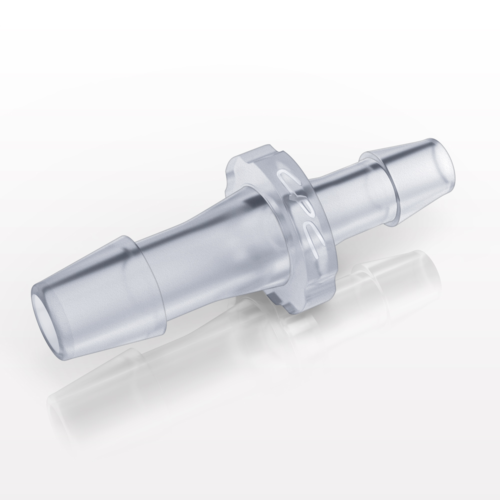 Straight Connector, Reducer, Barbed, Natural, 100/Bag