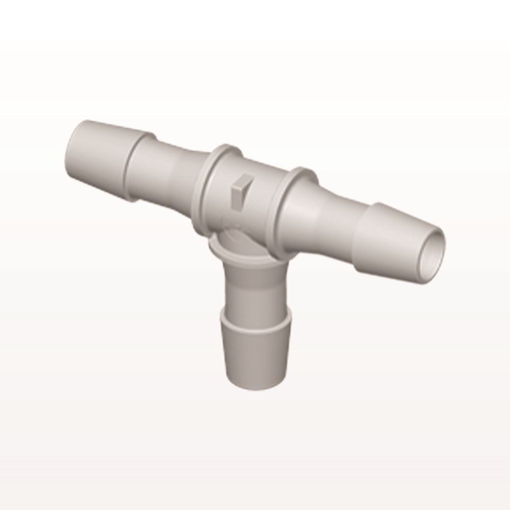 T Connector, Barbed, Natural, 100/Bag