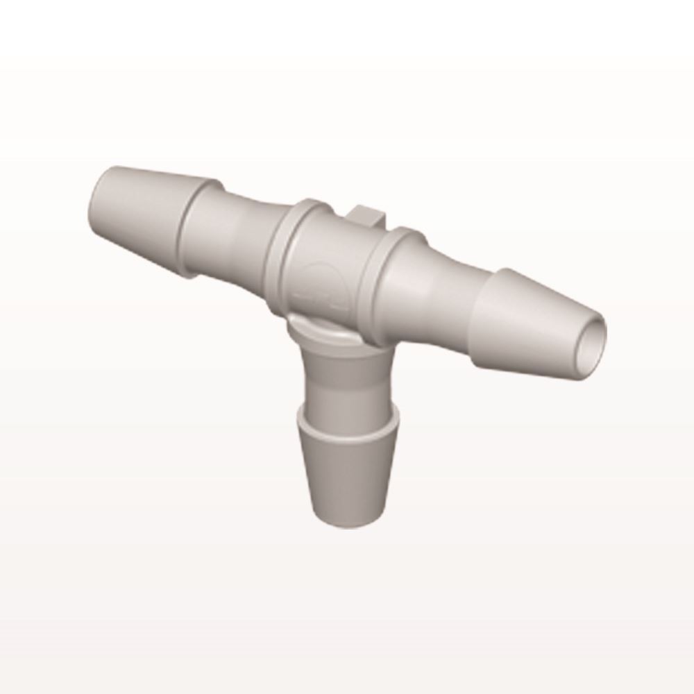 T Connector, Barbed, Natural, 100/Bag