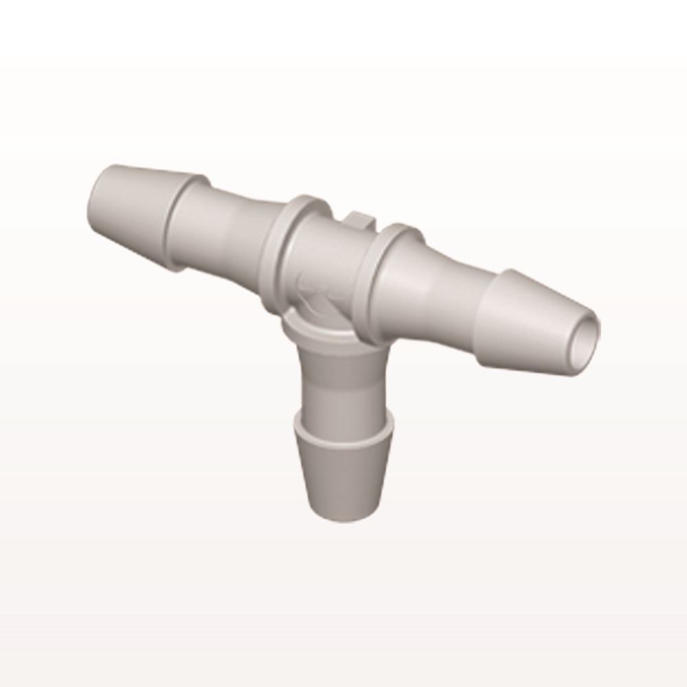 T Connector, Barbed, Natural, 100/Bag