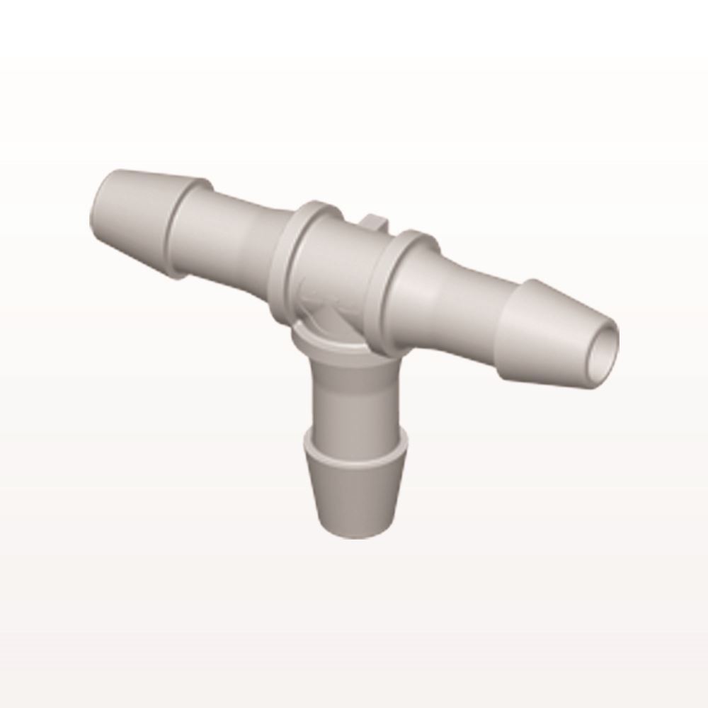 T Connector, Barbed, Natural, 100/Bag