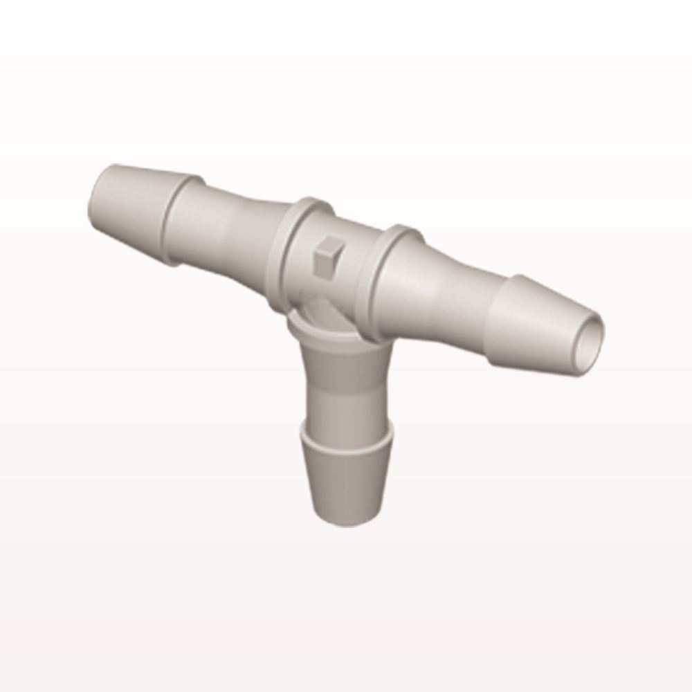 T Connector, Barbed, Natural, 100/Bag