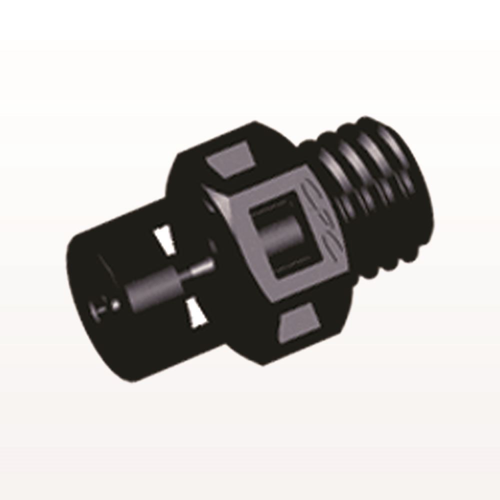 Threaded Connector, Barbed, Black, 100/Bag