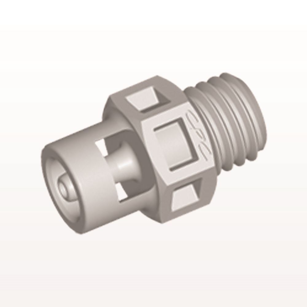 Threaded Connector, Barbed, Natural, 100/Bag