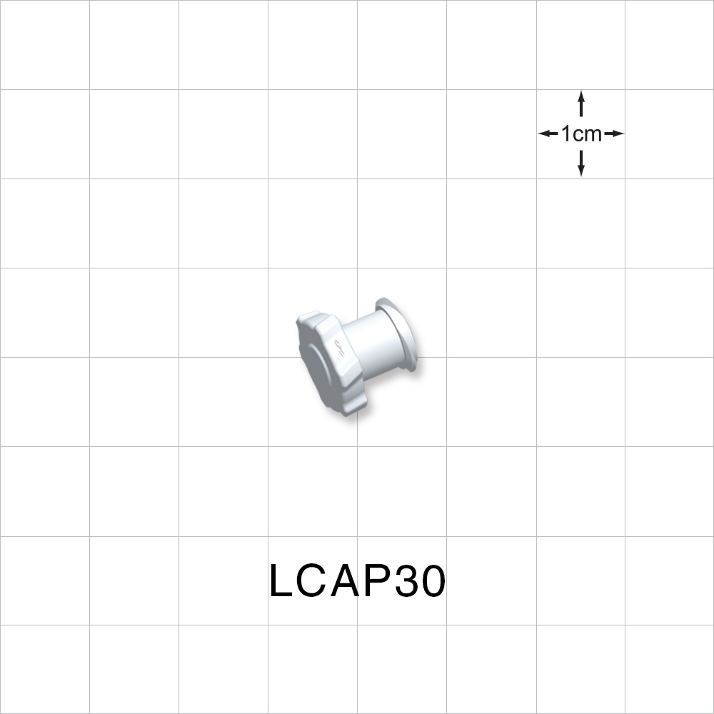 Double Dead-Ender Cap, Non-Vented, White, 100/Bag